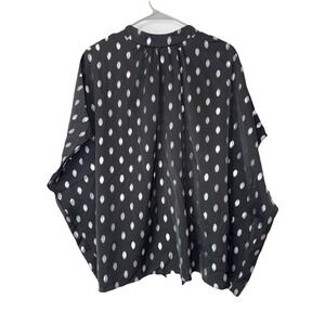 Women's Elegant Oversiz Top All over Print Mock Neck Size Large Short Sleeve